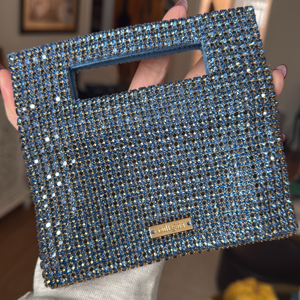 NEW - Cult Gaia Blue Nano Rhinestone Bag (Mini)